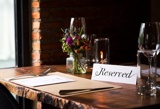 Salt and Fettle Reserved table